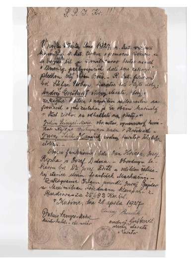 Odkaz vo veži prvá strana